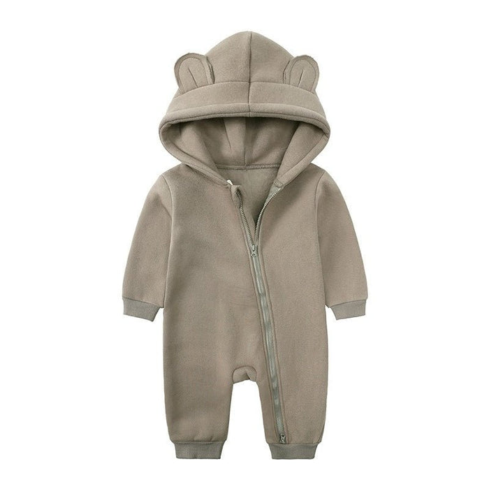 Baby 3D Bear Ears Design Fall-Winter Jumpsuit (7 Colors)