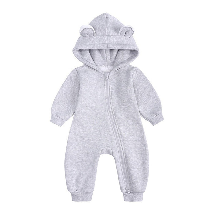 Baby 3D Bear Ears Design Fall-Winter Jumpsuit (7 Colors)