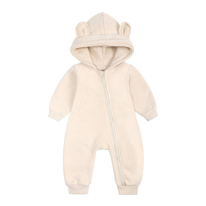 Baby 3D Bear Ears Design Fall-Winter Jumpsuit (7 Colors)