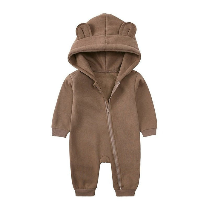 Baby 3D Bear Ears Design Fall-Winter Jumpsuit (7 Colors)