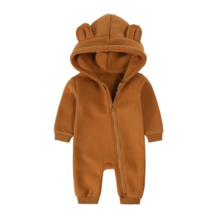 Baby 3D Bear Ears Design Fall-Winter Jumpsuit (7 Colors)