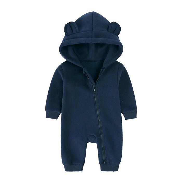 Baby 3D Bear Ears Design Fall-Winter Jumpsuit (7 Colors)