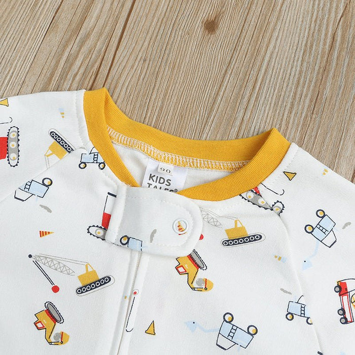 Baby Cartoon and Crane Print Design Onesie (3 Designs)