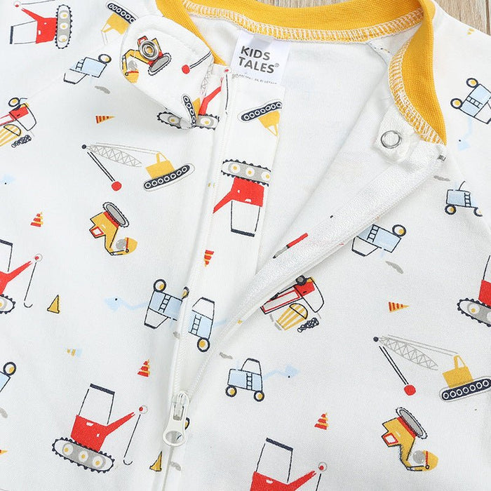 Baby Cartoon and Crane Print Design Onesie (3 Designs)
