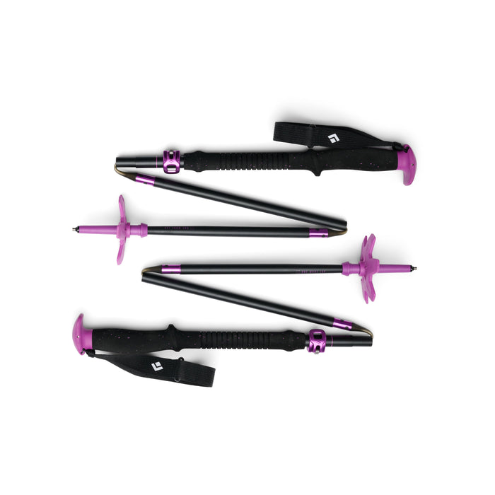 Black Diamond EXPEDITION SKI POLES 100-140cm Alpine Poles- Piton Purple