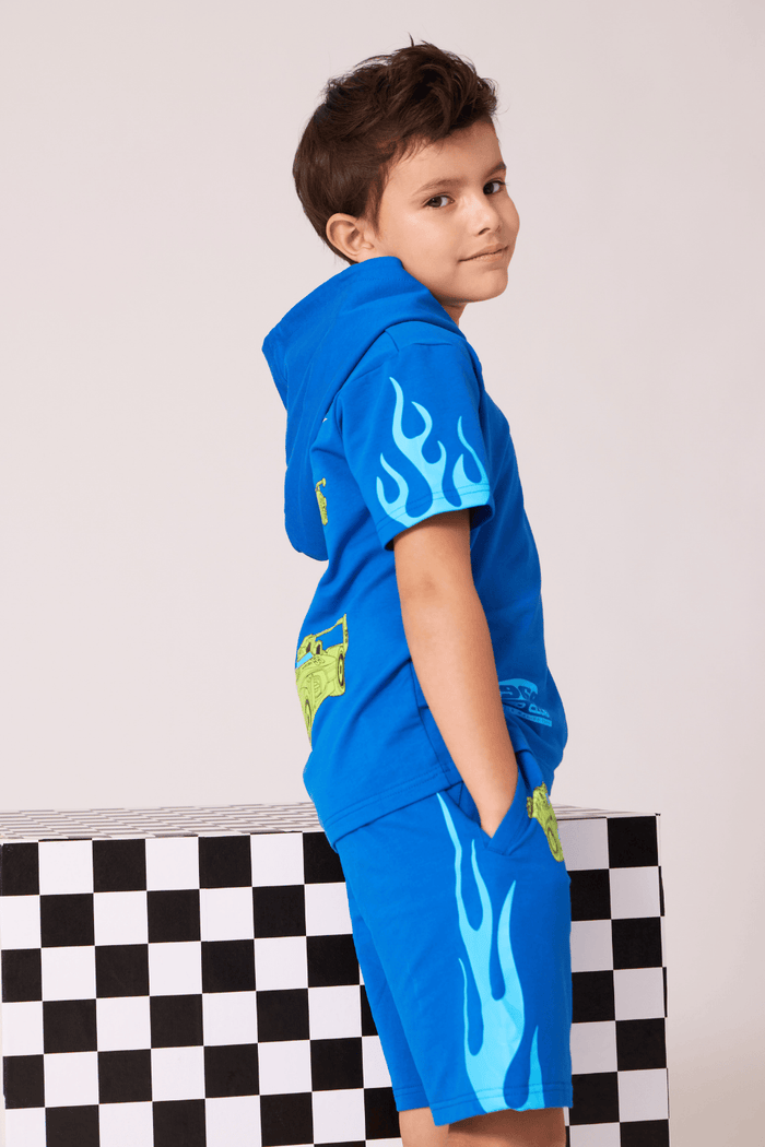 Lola + The Boys Sets Blue Flames Short Set