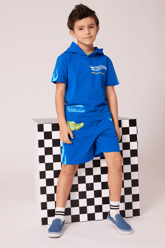 Lola + The Boys Sets Blue Flames Short Set