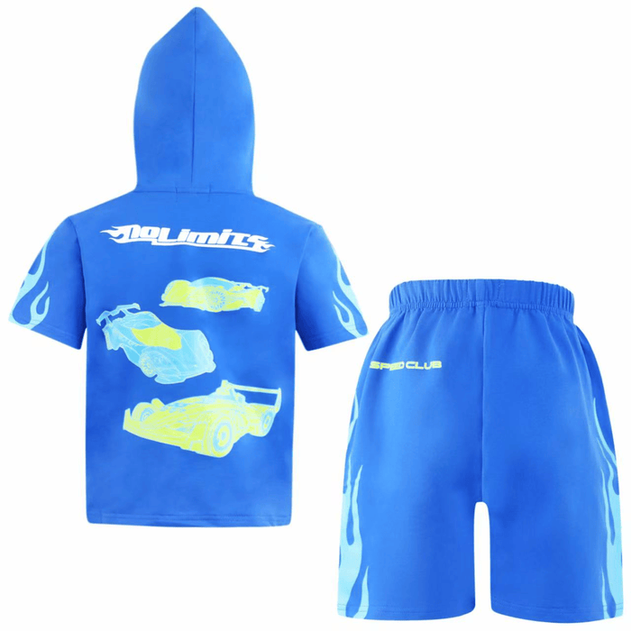 Lola + The Boys Sets Blue Flames Short Set