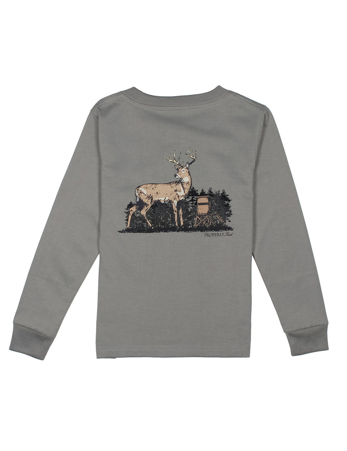 Boys Deer Season LS Battleship Grey