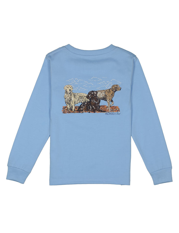 Boys Hunting Dogs LS Light Blue