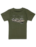 Boys Mossy Oak Boat Ride SS Olive