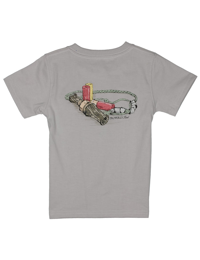 Boys Mossy Oak The Call SS Ice Grey