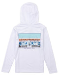 Boys Shade Performance Hoodie Castaway White