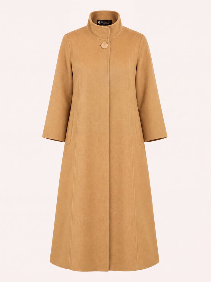 Cashmere Blend Full Length Overcoat for Women