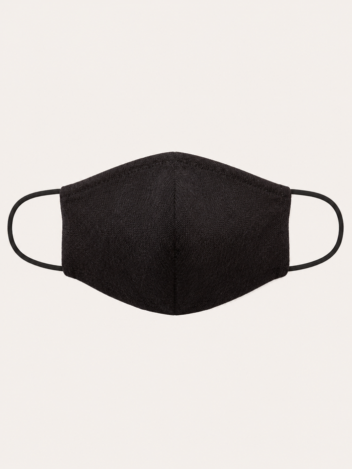Cashmere Face Mask in Black