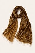 Cashmere Wrap in Animal Prints - Leopard