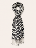 Cashmere Wrap in Animal Prints - Zebra