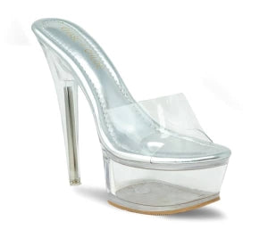 Serenity-1 Clear Trendy Slip-on Platform Round Open Toe – Women’s Stiletto Heel Mule