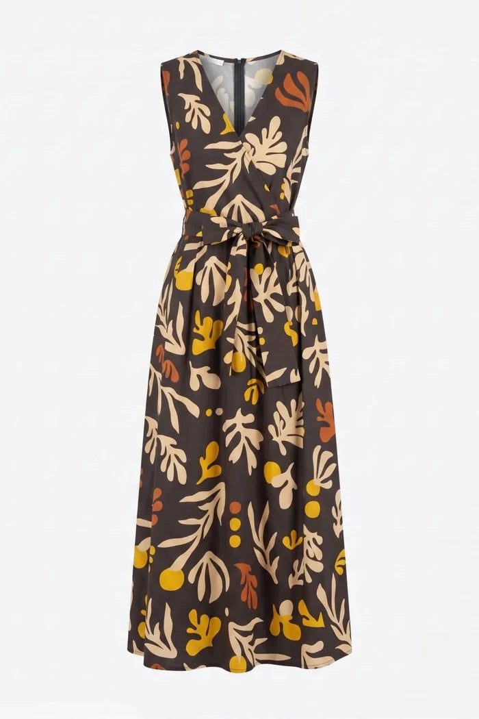Памучна рокля "Dafni" - кафяво Roberto&Co Roberto Fashion Store Dress NWA1007DRSBROCOT-ML M/L