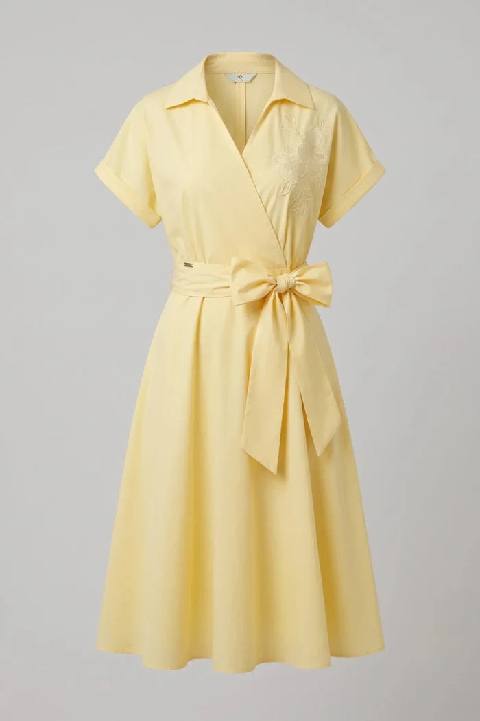 Памучна миди рокля "Biljana" - бананово жълто Roberto&Co Roberto Fashion Store Dress BLJ0907DRSYELMID-44 44