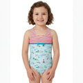 Country & Blue Print Cross Back Swimsuit