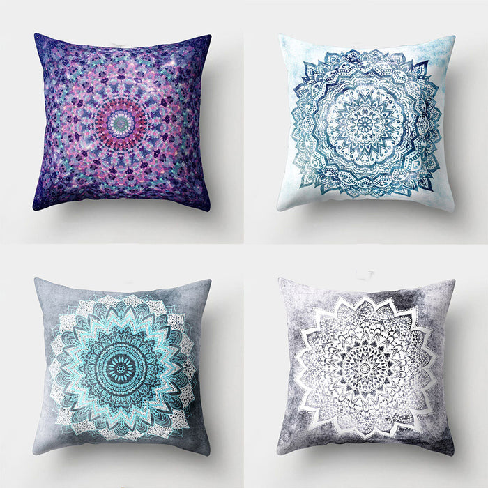 Creative Bohemian Boho Pillowcase Floral Cushion Pillow Case 45*45cm Neck Travel Pillow Cover
