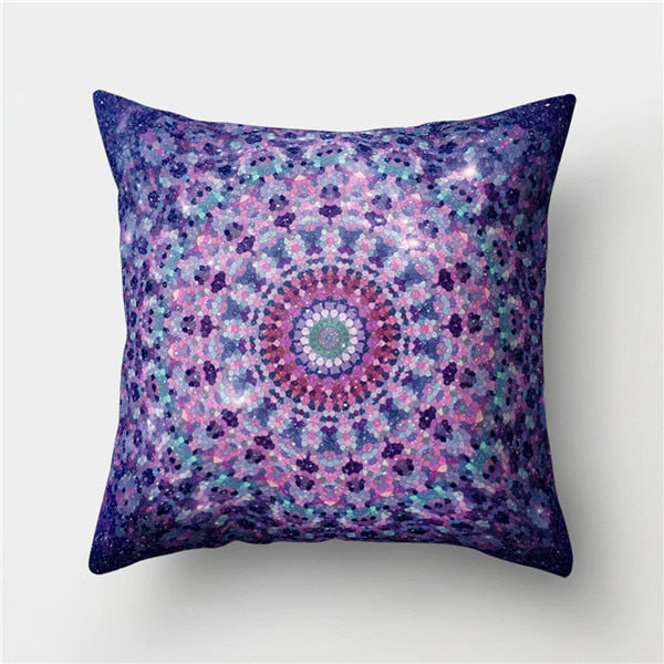 Creative Bohemian Boho Pillowcase Floral Cushion Pillow Case 45*45cm Neck Travel Pillow Cover
