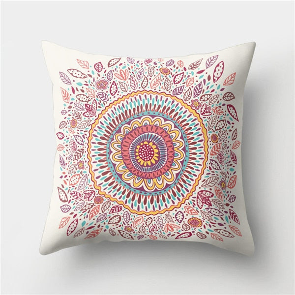 Creative Bohemian Boho Pillowcase Floral Cushion Pillow Case 45*45cm Neck Travel Pillow Cover