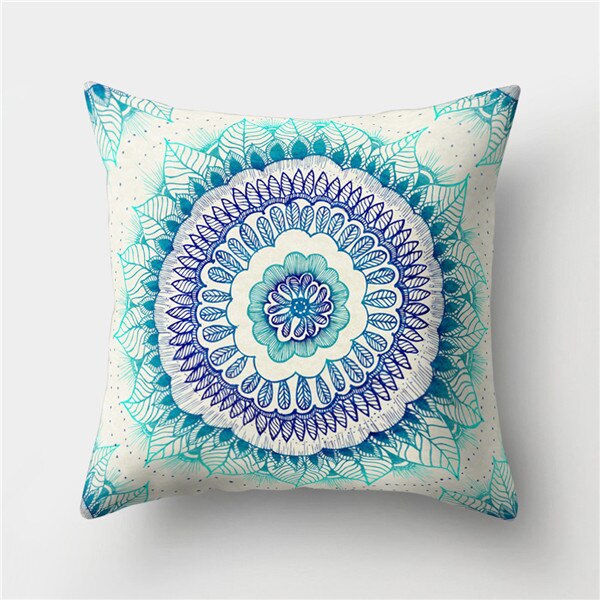 Creative Bohemian Boho Pillowcase Floral Cushion Pillow Case 45*45cm Neck Travel Pillow Cover