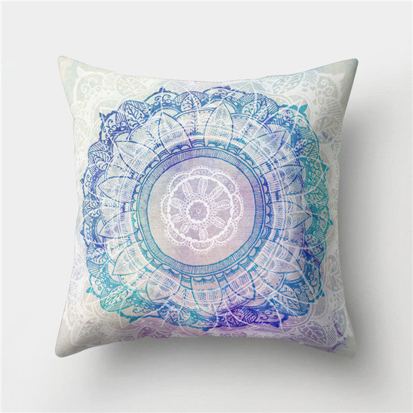 Creative Bohemian Boho Pillowcase Floral Cushion Pillow Case 45*45cm Neck Travel Pillow Cover
