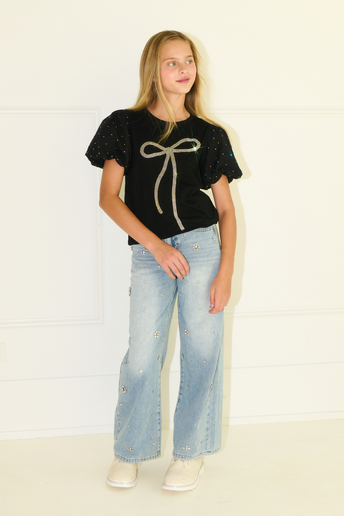 Crystal Flower Jeans