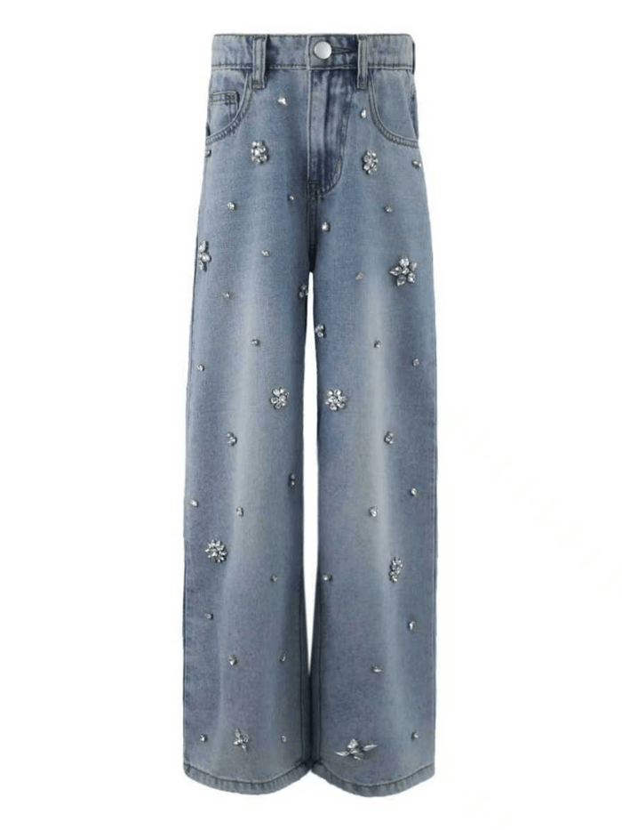 Lola + The Boys Bottoms 2 Crystal Flower Jeans