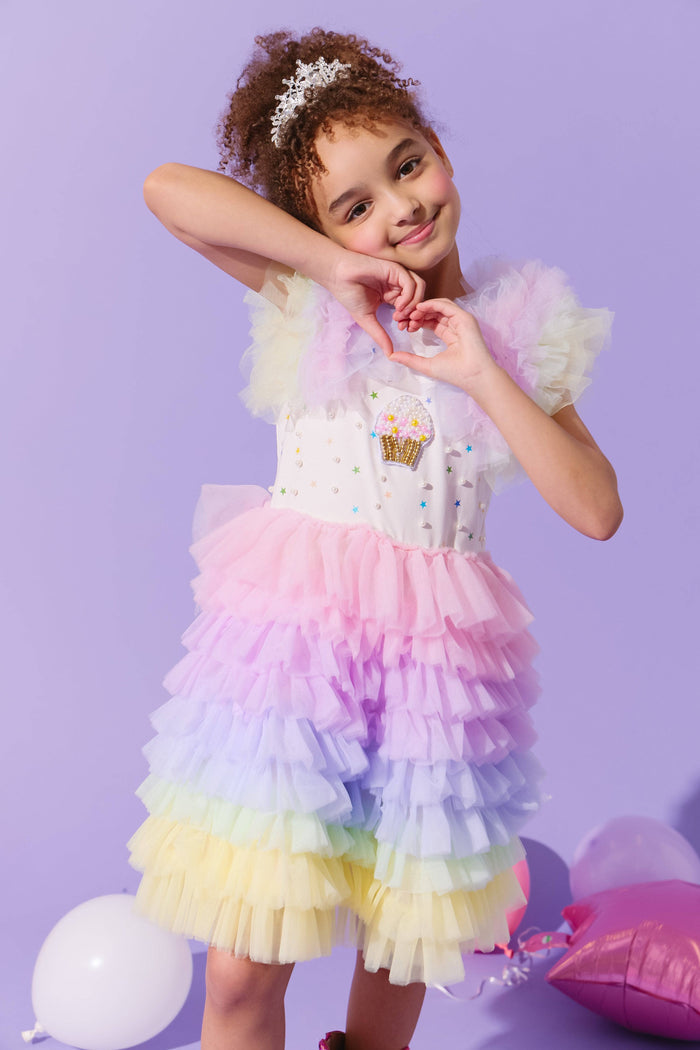 lola-new-arrival Cupcake Pearl Tulle Dress