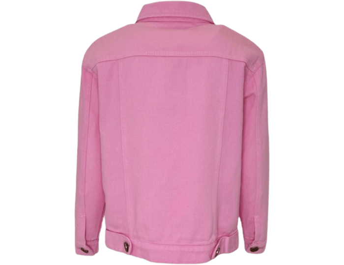 exclude-patch Outerwear Customizable Patch Pink Denim Jacket