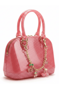 Lola + The Boys Accessories Pink Sparkle Cute Cherry Charms Jelly Purse
