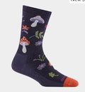 Darn Tough W's Shroom Bloom Crew LW Lifestyle Socks- 6133-N, Blackberry, M