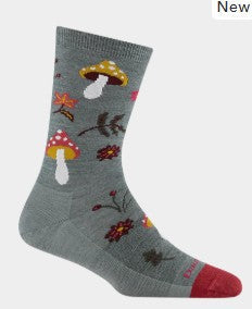 Darn Tough W's Shroom Bloom Crew Socks 6133-N, Seafoam, S