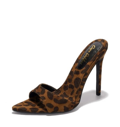 Dulcea Leopard Print Stiletto Mules – Designer-Inspired Heels