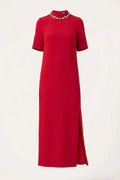 Елегантна дълга рокля VIPART - червено VIPART Roberto Fashion Store Dress VPR0907DRSREDLNG-38 38