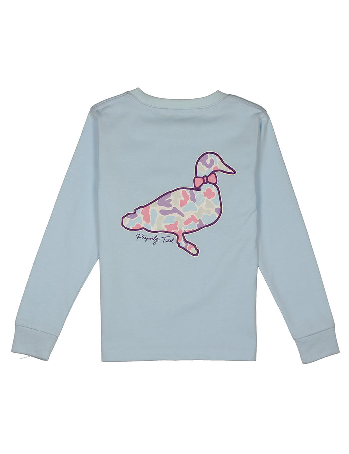 Girls Cotton Candy Camo Logo LS Periwinkle