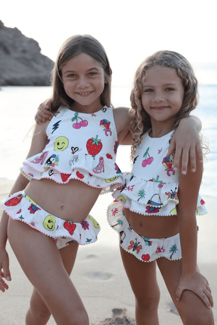Lola + The Boys Swimwear Happy Doodle Bikini