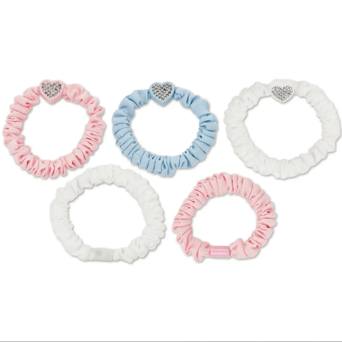 iScream Accessories Heart Charm Scrunchie Set