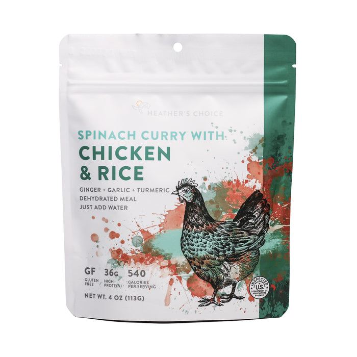 SPINACH CURRY WITH CHICKEN & RICE