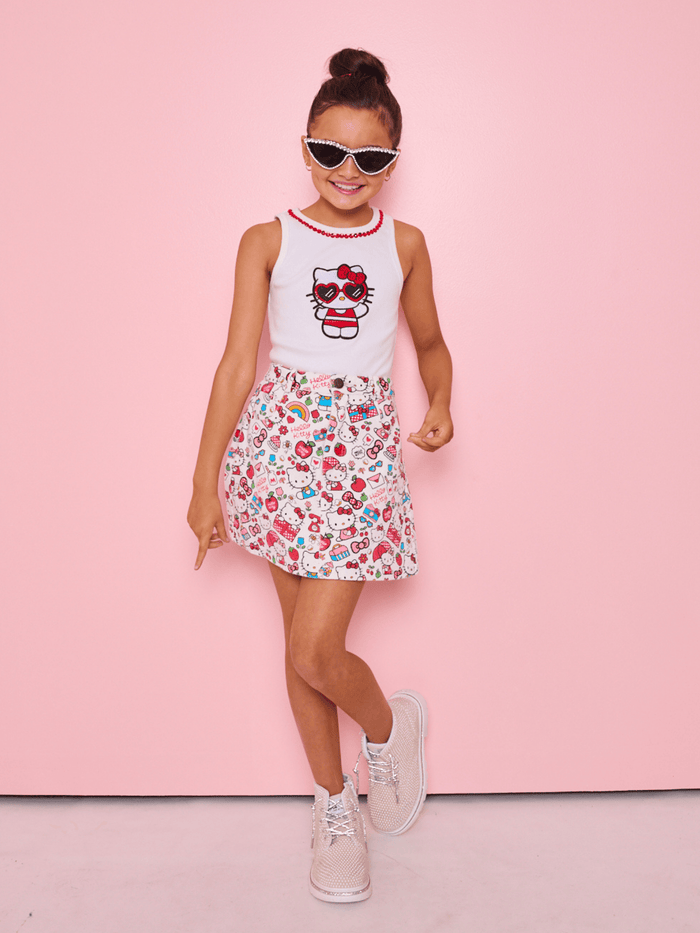 Lola + The Boys Hello Kitty® Big Print Skirt