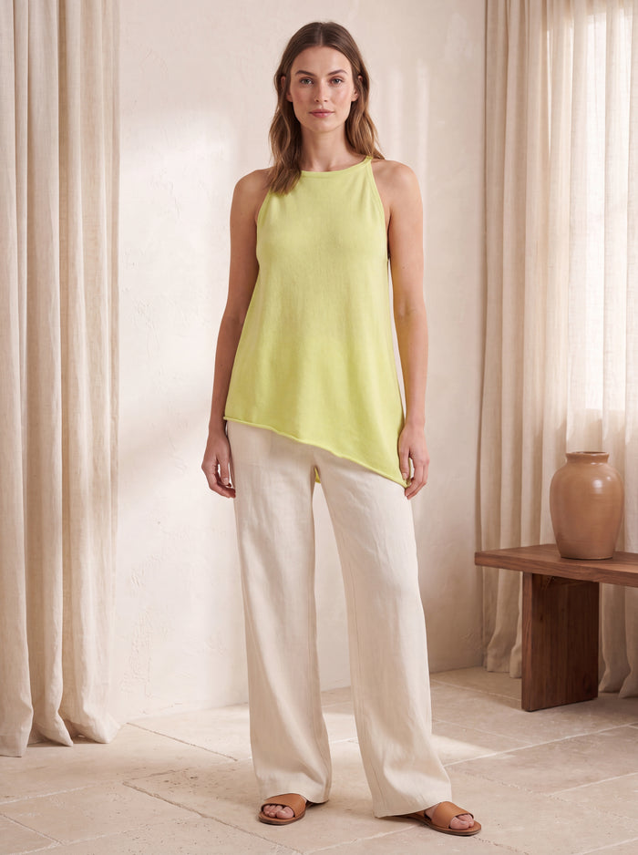 High Low Tank Top in Pure Cashmere