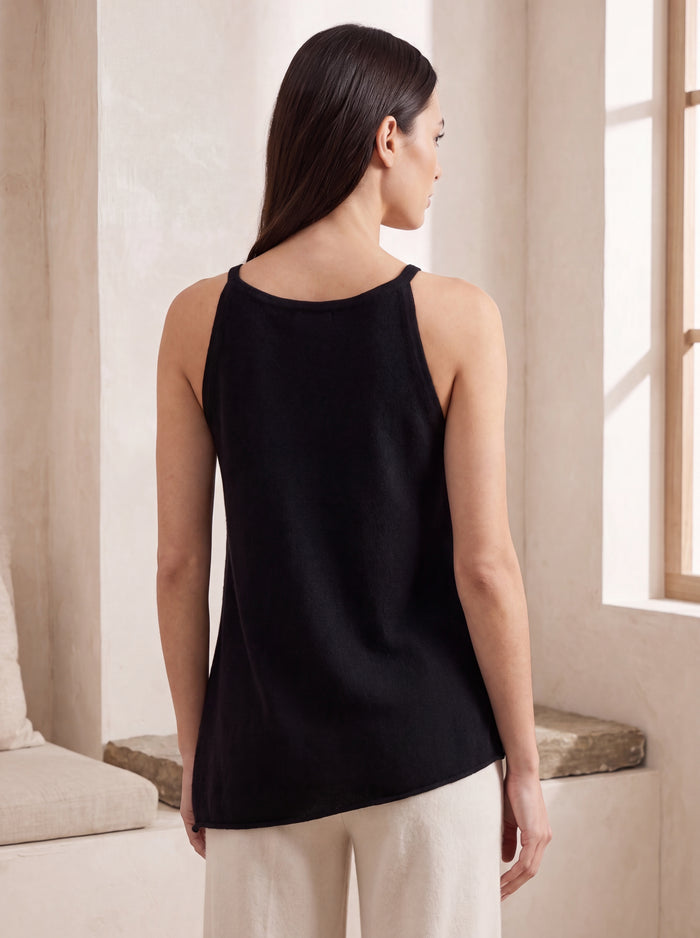 High Low Tank Top in Pure Cashmere