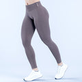 Impact leggings, dark gray, high-rise waistband with small logo band