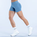 Light blue 4.5-inch performance impact shorts with waistband and side seam detail