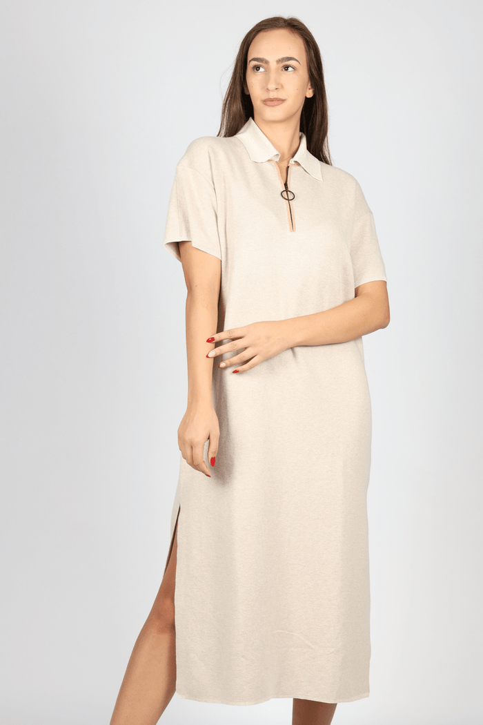 Knitted Dress, Beige