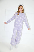 Lola + The Boys Sets 2 Lavender Pretty In Bows Fuzzy Set